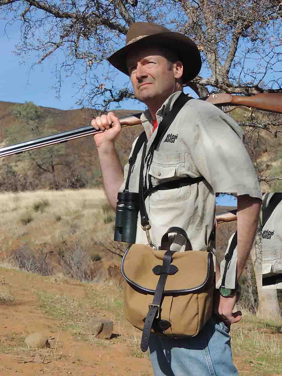 Hunting grey diggers in California. A lot of smallbore muzzleloaders went west during the California gold rush.